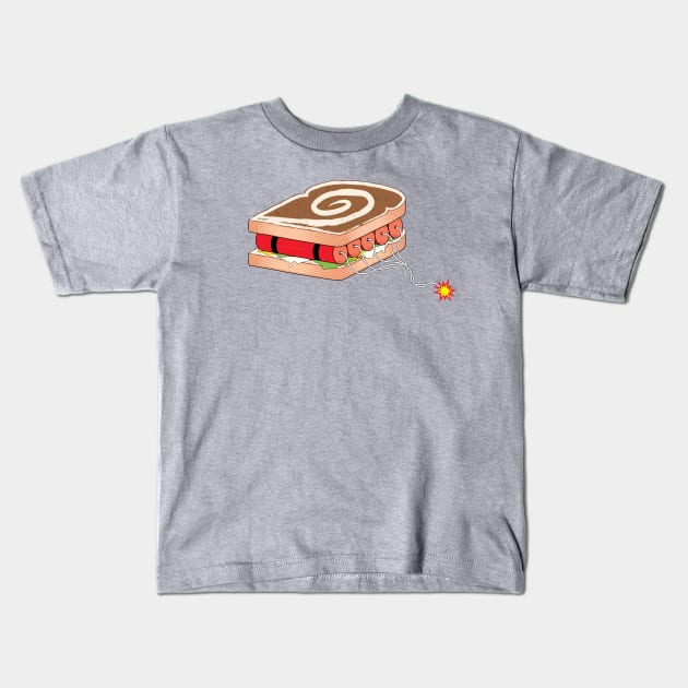 Dynamite Sandwich Kids T-Shirt by 319heads